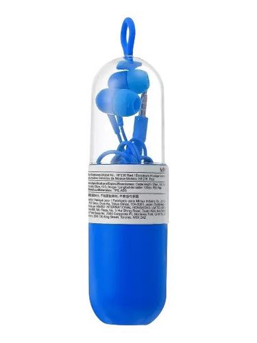 Fone de Ouvido com Fio e Estojo Conector P2 - Azul